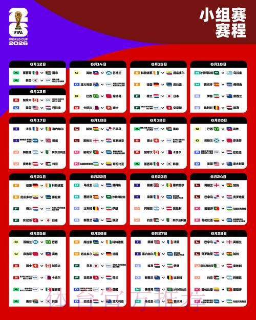 2026世界杯每日赛程最新全程直播怎么看